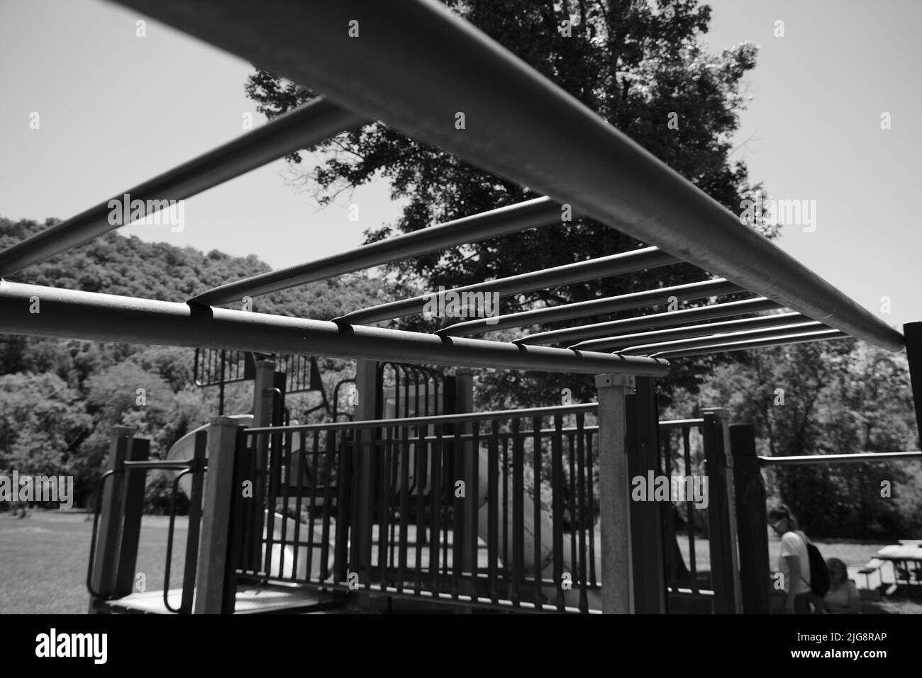 Monkey bars Black and White Stock Photos & Images - Alamy