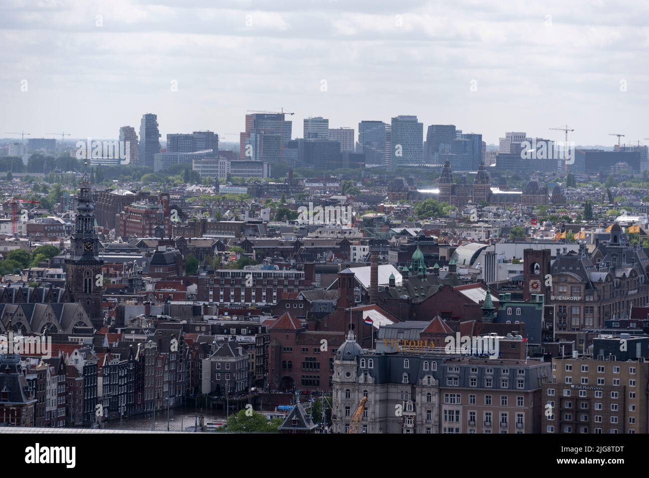 View of Amsterdam, Netherlands from A'DAM Tower Stock Photo