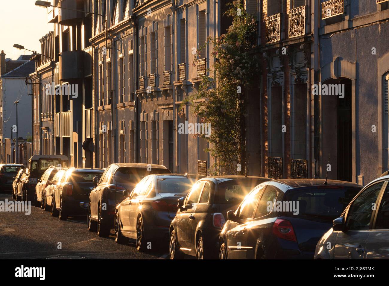 France, Loire Valley, Loiret Department, Orléans, street scene, evening light Stock Photo