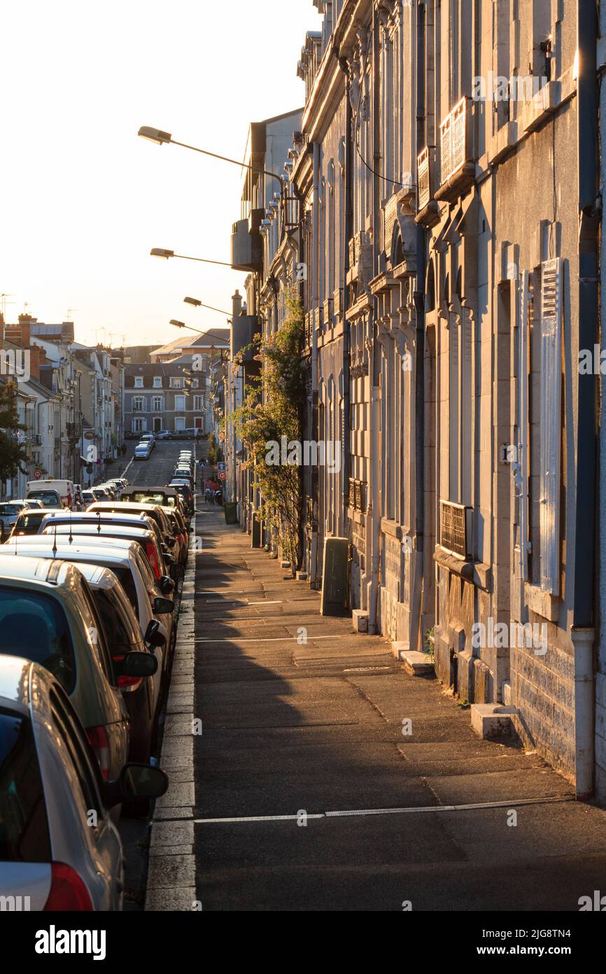 France, Loire Valley, Loiret Department, Orléans, street scene, evening light Stock Photo