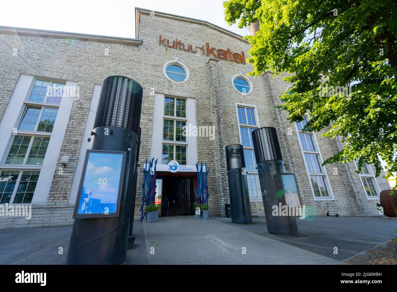 Tallinn, Estonia. July 2022.  exterior view of the Kultuurikatel Cultural Center building in the city center Stock Photo