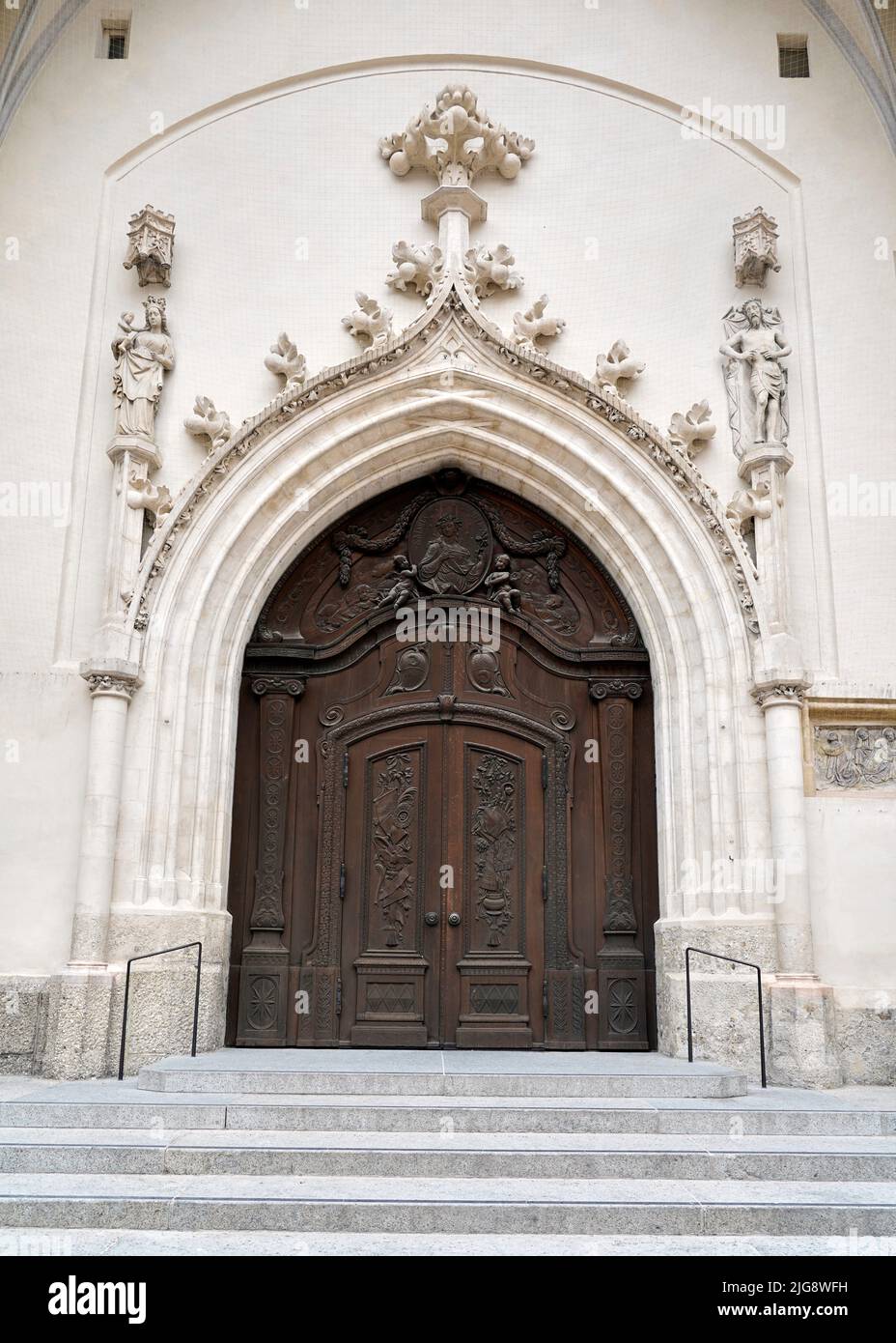 Germany, Bavaria, Munich, Frauenkirche, cathedral, main portal Stock Photo