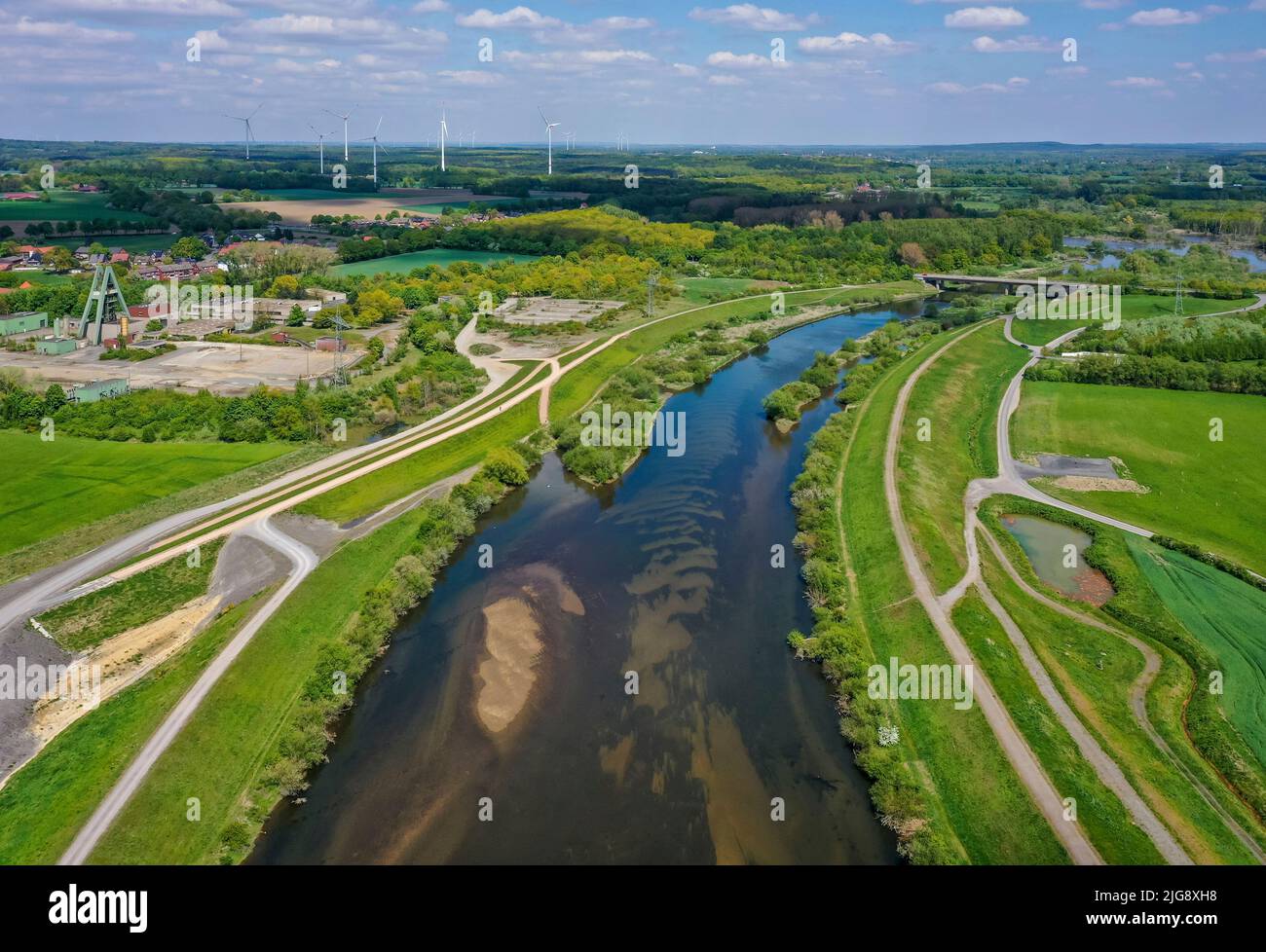 Flood protection through dike relocation hires stock photography and