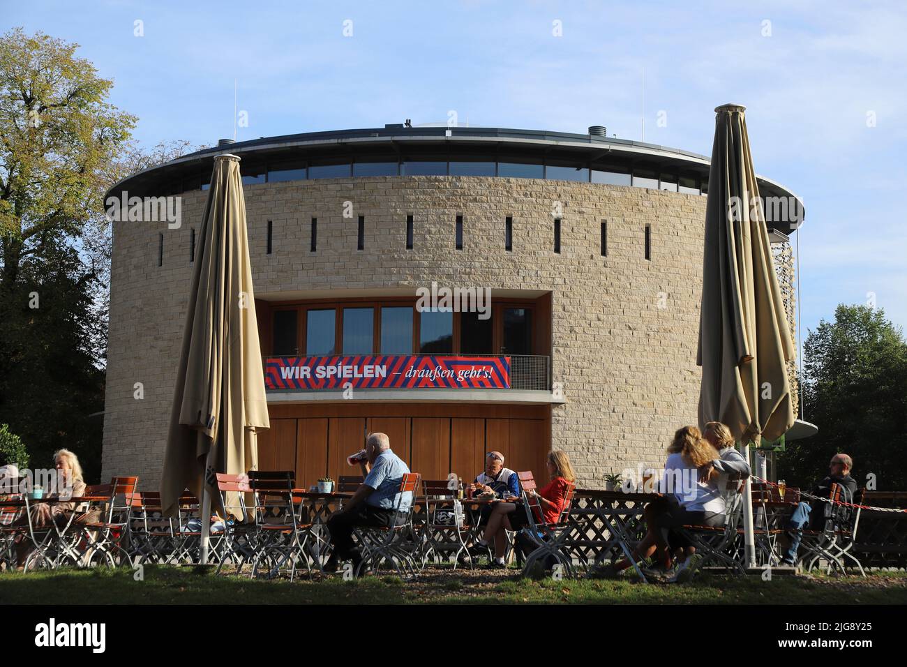 Germany, Baden-Wuerttemberg, Schwäbisch Hall, New Globe Theater Stock Photo