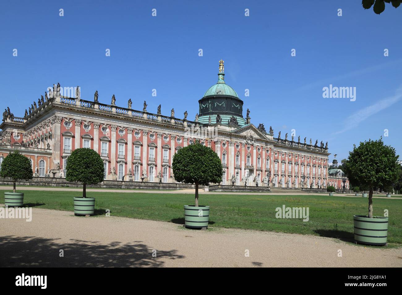 Germany, Brandenburg, Potsdam, Park Sanssouci, Neues Palais Stock Photo