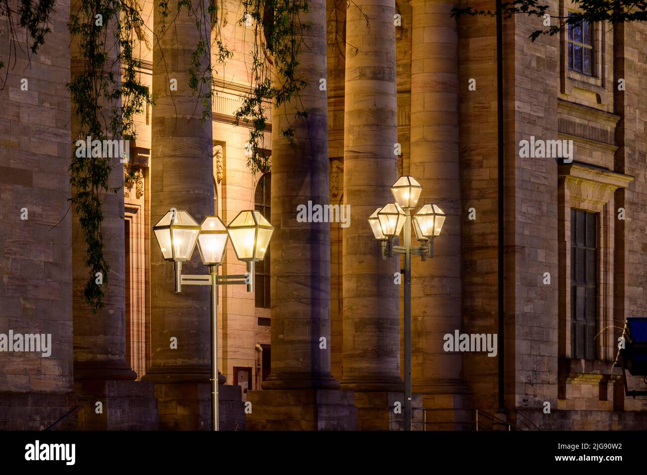 Lit street lamps hi-res stock photography and images - Alamy