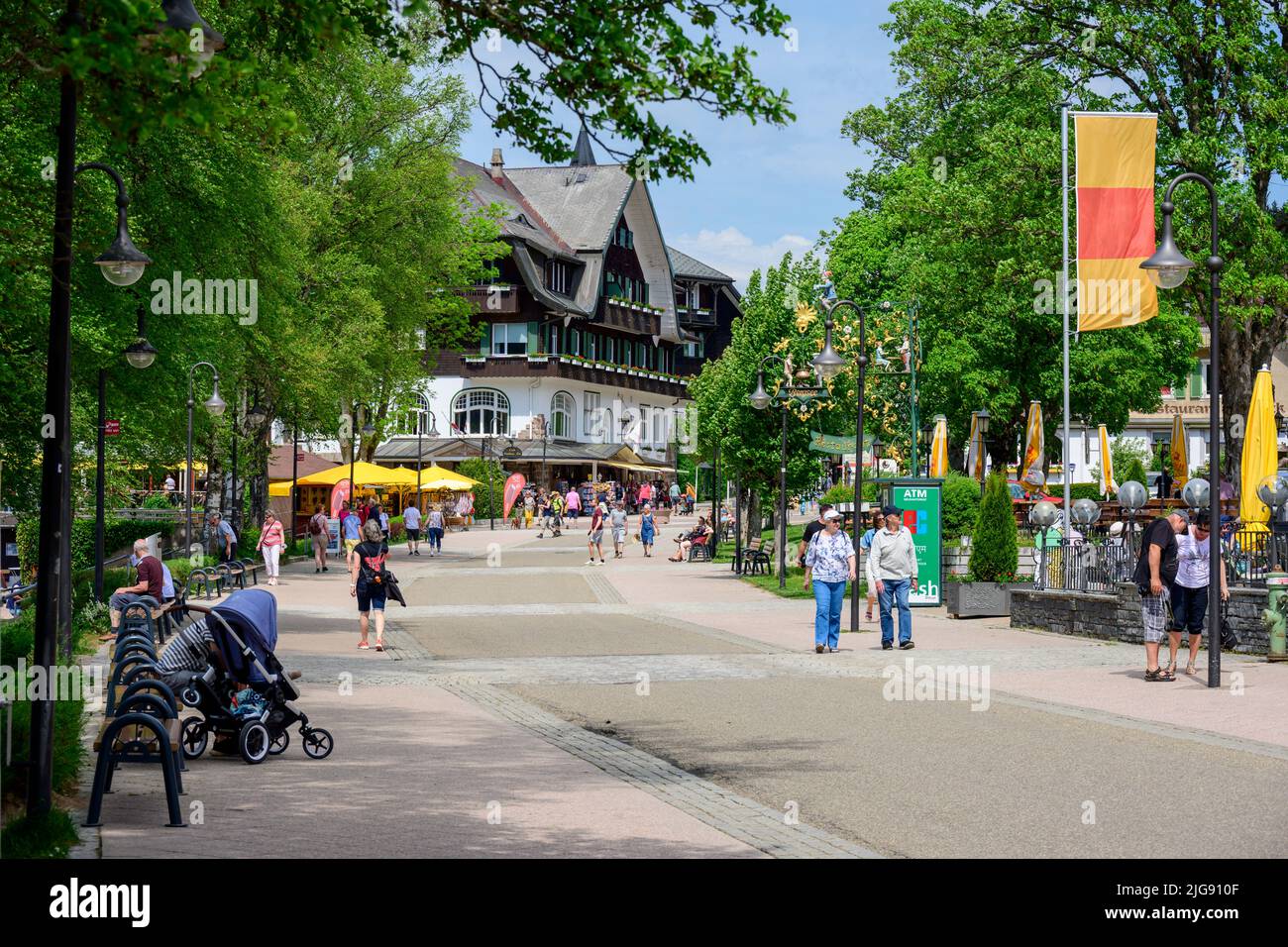 Germany, Baden-Württemberg, Black Forest, Titisee, the pedestrian zone. Stock Photo