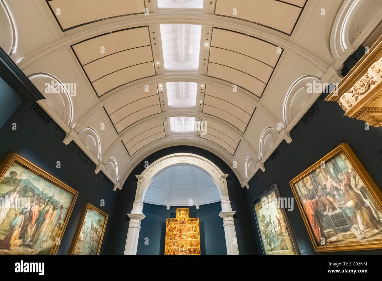 England, London, Knightsbridge, Victoria and Albert Museum, The Raphael Cartoons dated 1516 Stock Photo