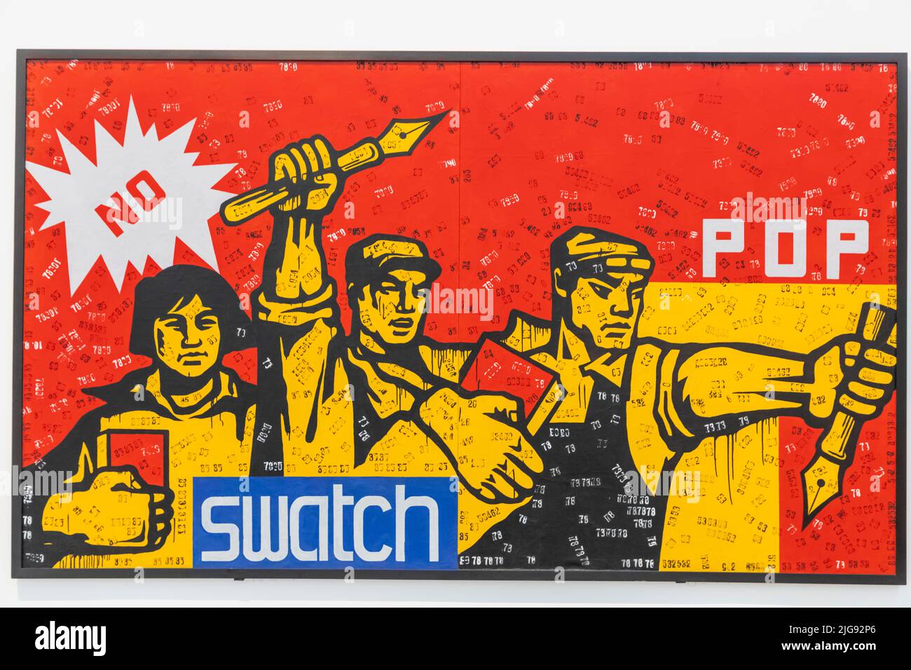 Poster titled 'Great Criticism -Pop' by Chinese Artist Wang Guangyi dated 1992 Stock Photo