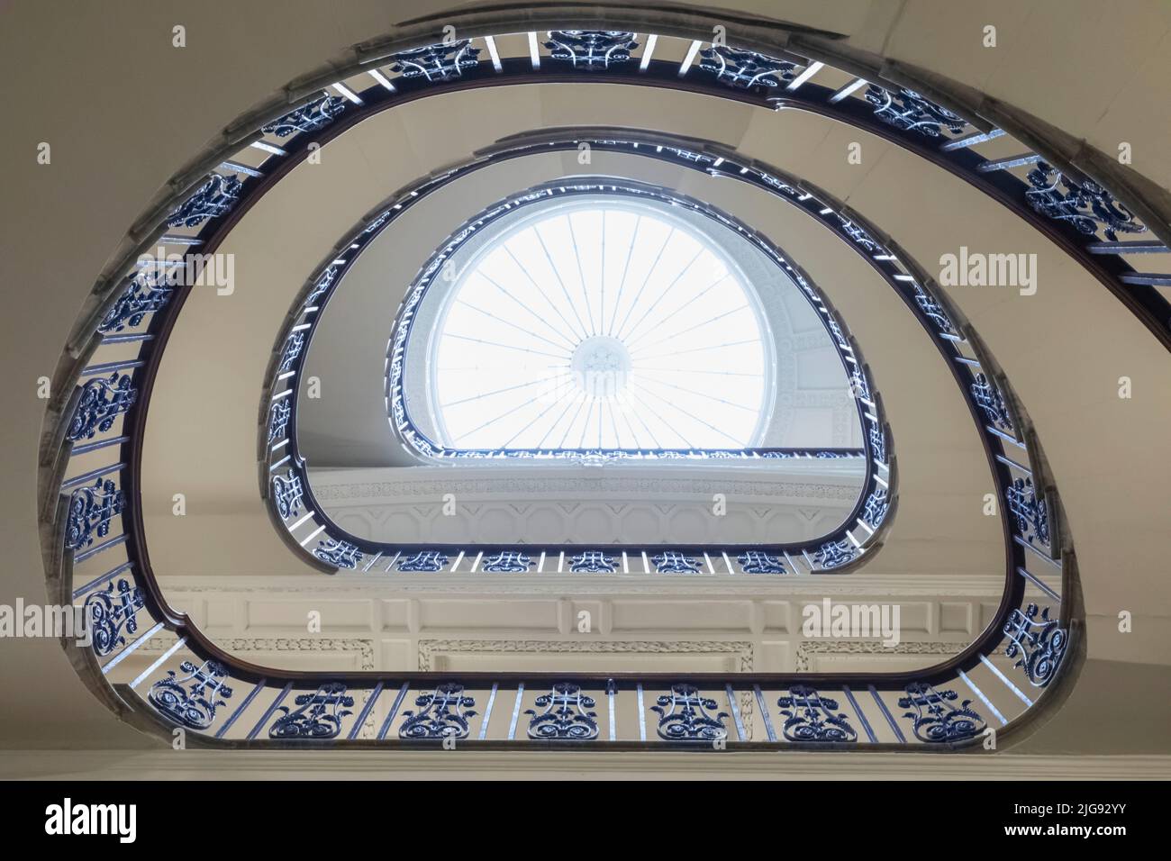 England, London, Somerset House, The Courtauld Gallery, The Staircase designed by William Chambers Stock Photo