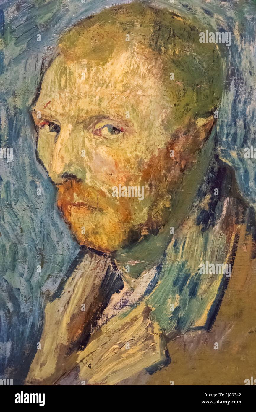 Vincent van Gogh Self Portrait in Saint-Remy dated August 1889 Stock Photo