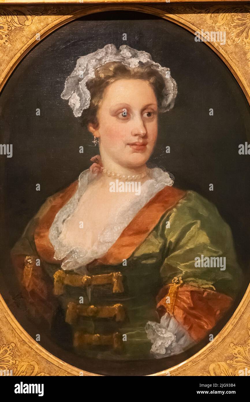Painting titled 'Lavinia Fenton, Duchess of Bolton' by William Hogarth dated 1740-50 Stock Photo