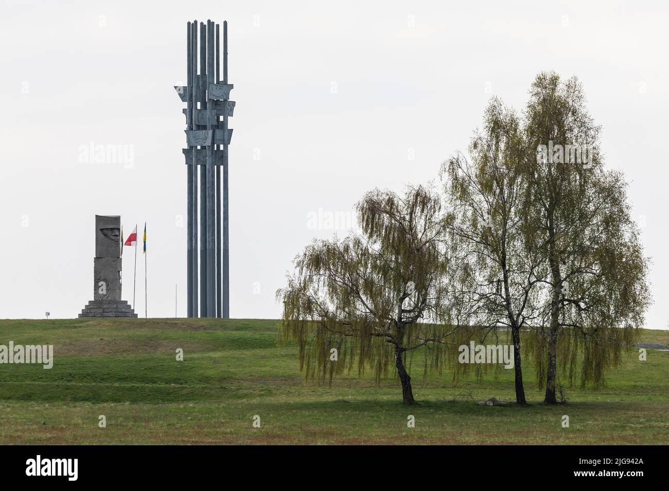 Europe, Poland, Warmian-Masurian Voivodeship, Grunwald - monument to the Battle of Grunwald 1410 Stock Photo