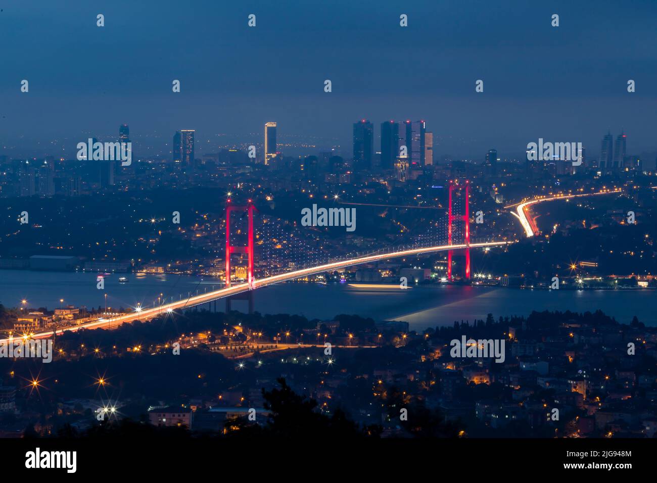 Istanbul Bosphorus Bridge city landscape Stock Photo