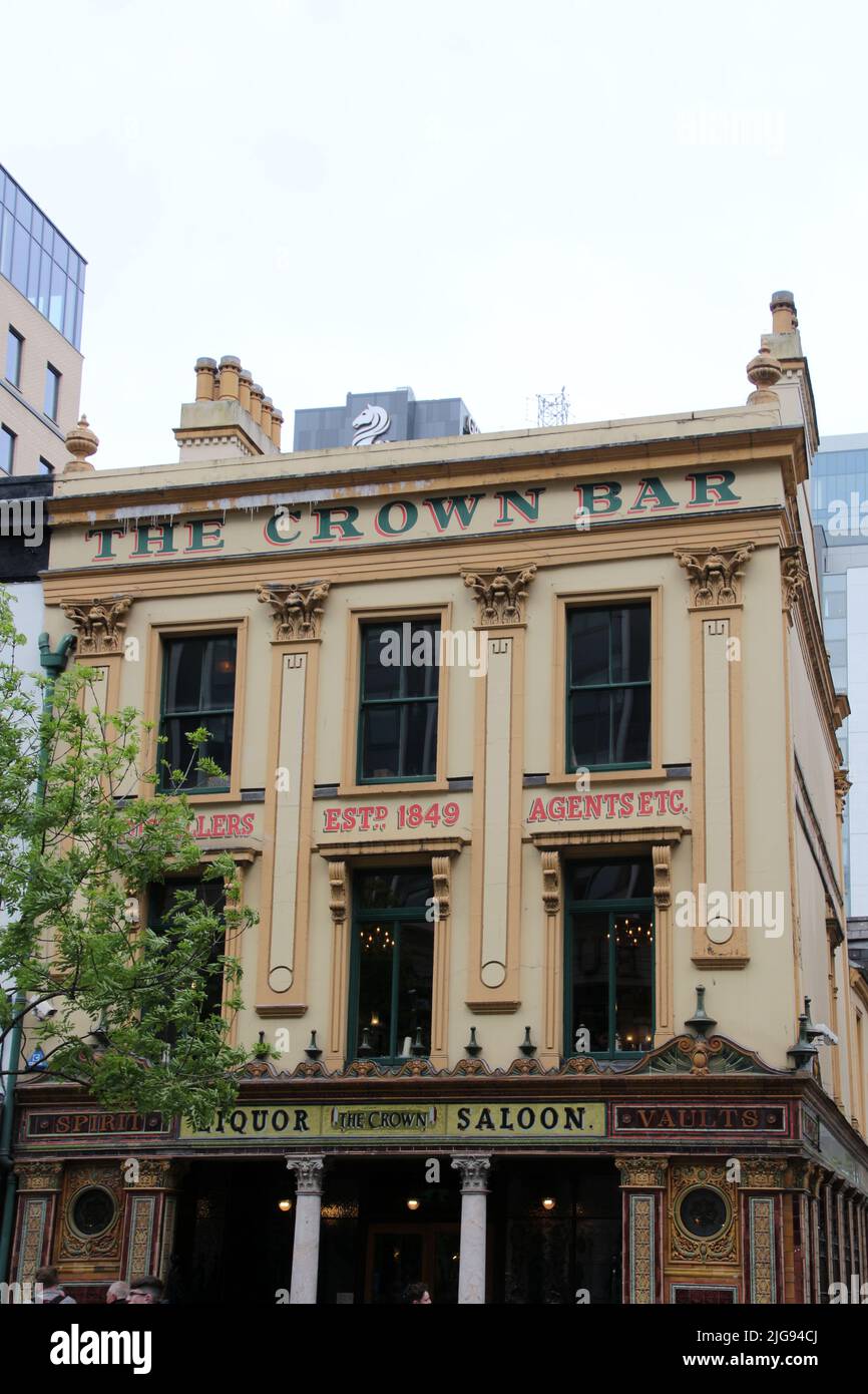 Crown Liquor Saloon Great Victoria Street in Belfast, Northern Ireland