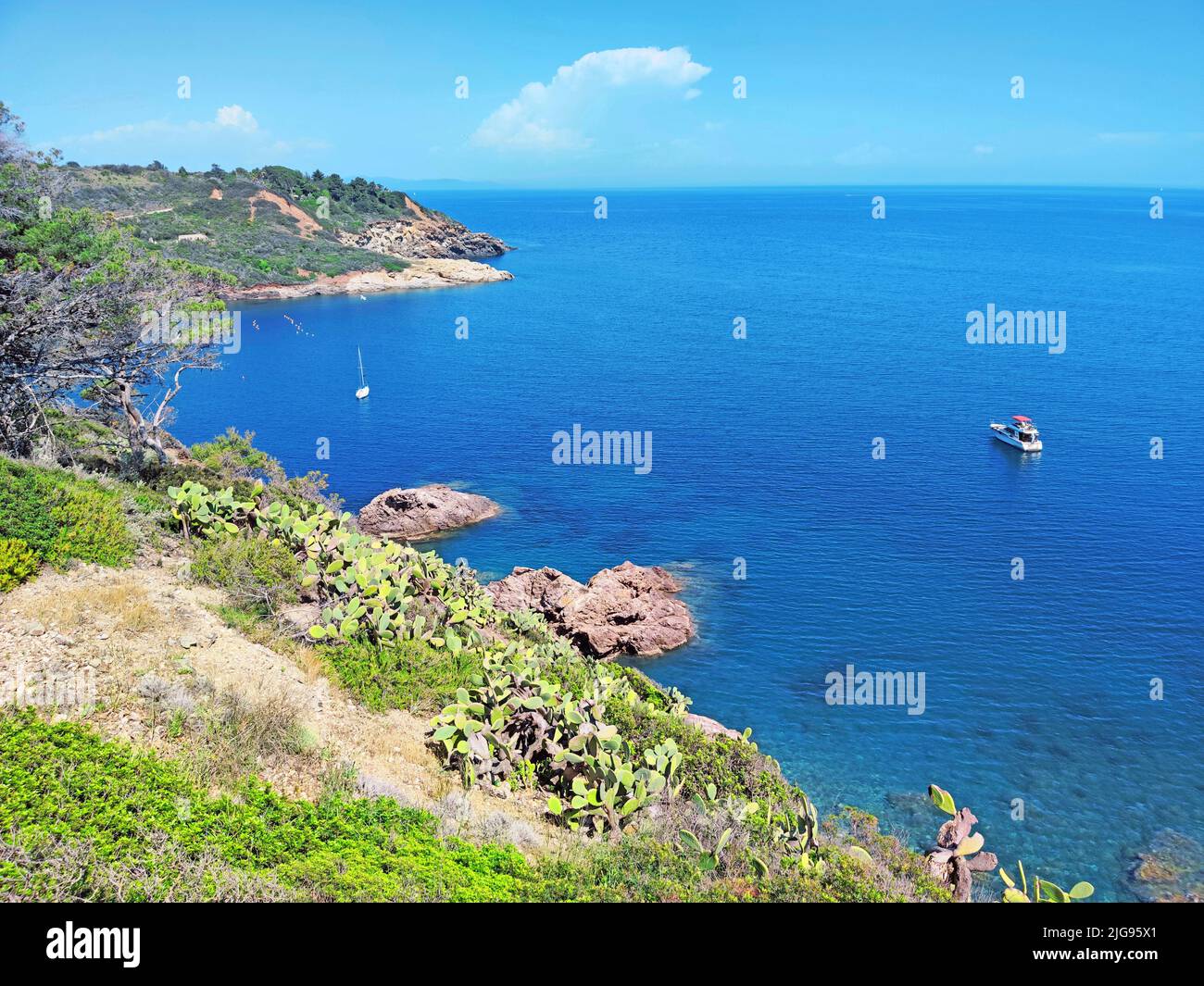 on the south coast of the island of Elba Stock Photo