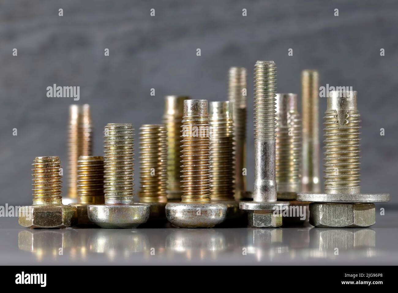 This kit of various special screws is targeted for use in the automotive industry. Stock Photo
