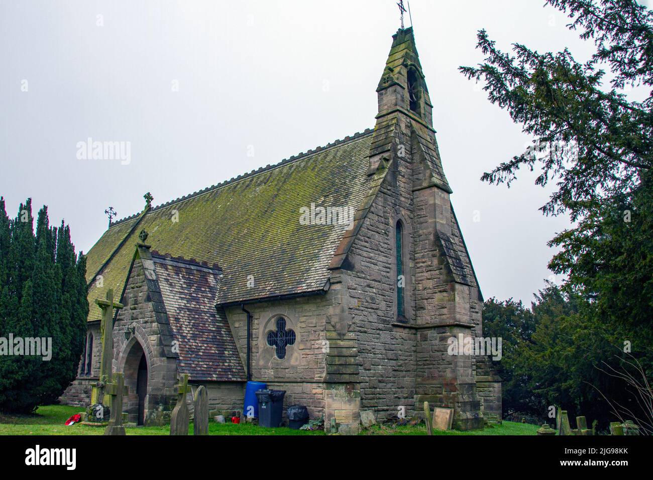 St John church Hollington Staffordshire Stock Photo Alamy