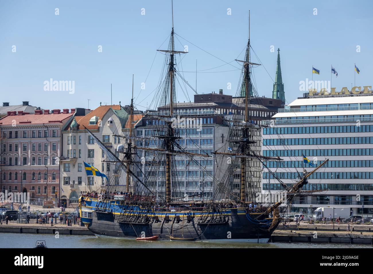 Old worn fishing dinghy boat moored at the coast of Kattegat sea near  Halmstad, Sweden Stock Photo - Alamy