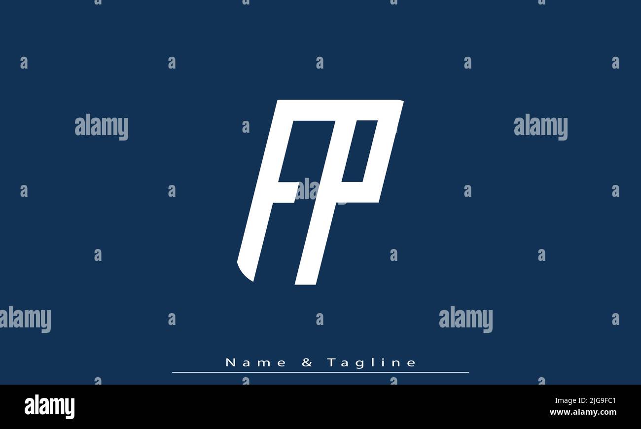 Alphabet letters Initials Monogram logo FP , PF Stock Vector