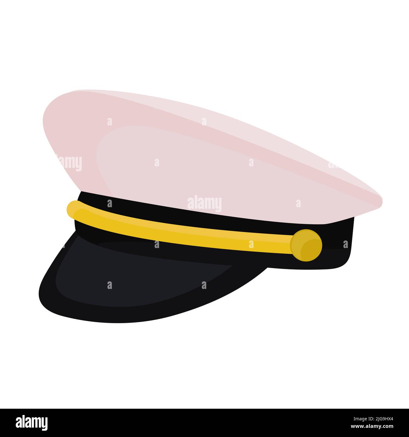 Captain hat vector illustration uniform icon. Sea ship cap and sailor