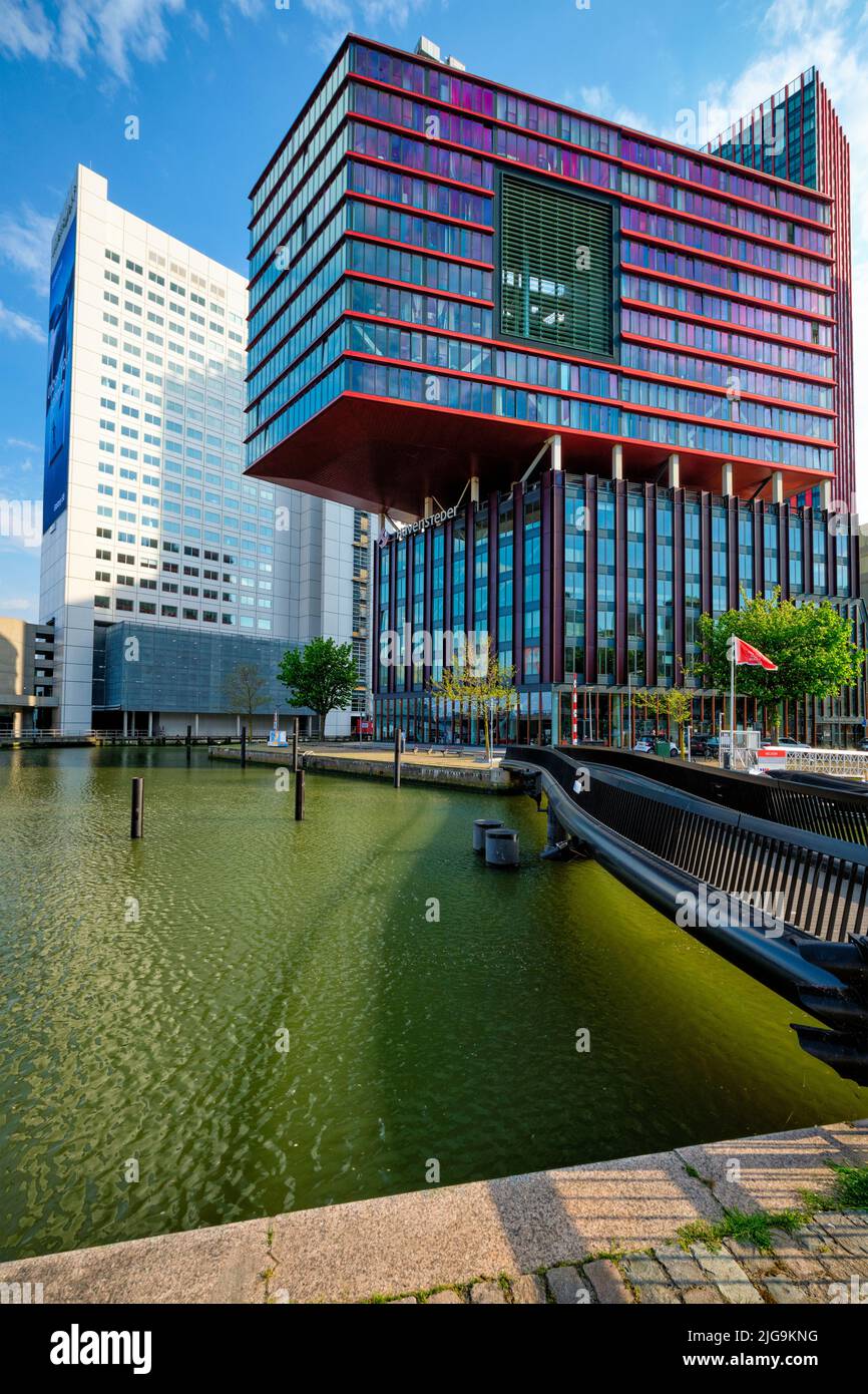 View of Rotterdam sityscape with modern architecture skyscrapers Stock Photo
