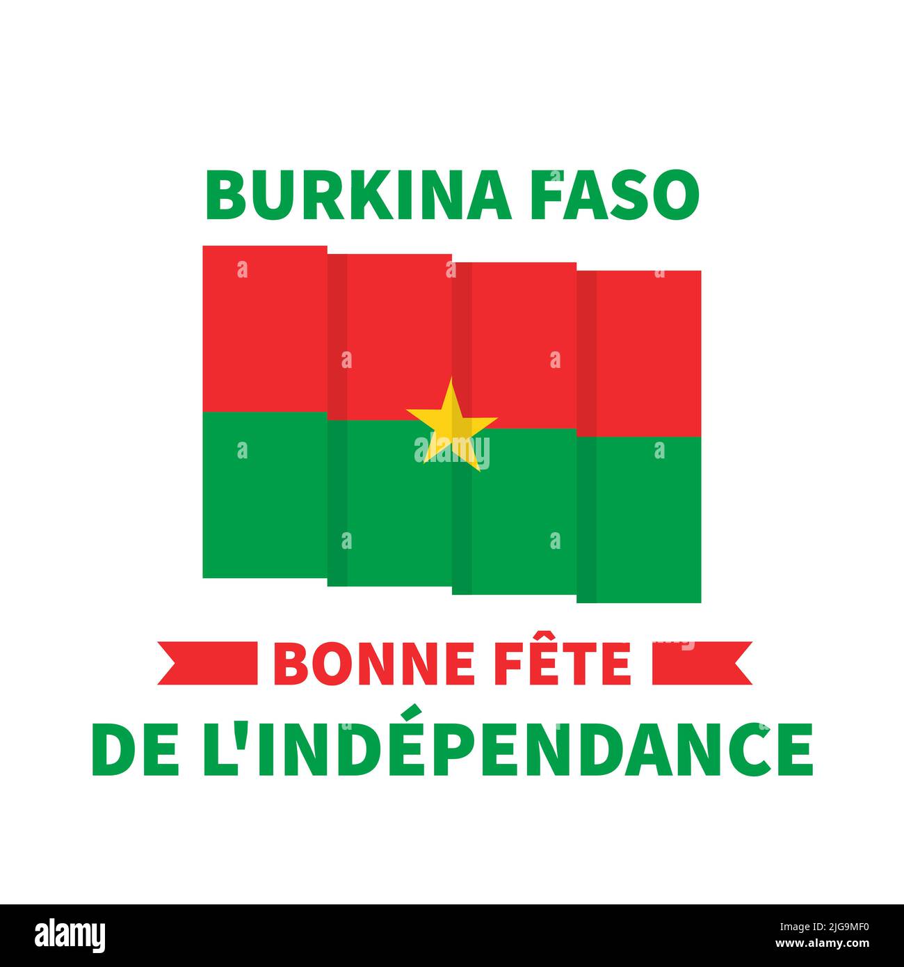 Burkina Faso Independence Day typography poster in French. National