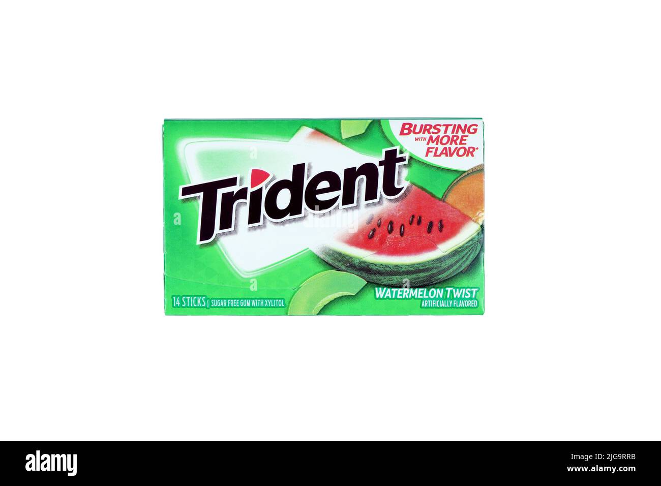 KHARKIV, UKRAINE MARCH 15, 2021 Pack of Trident chewing gums