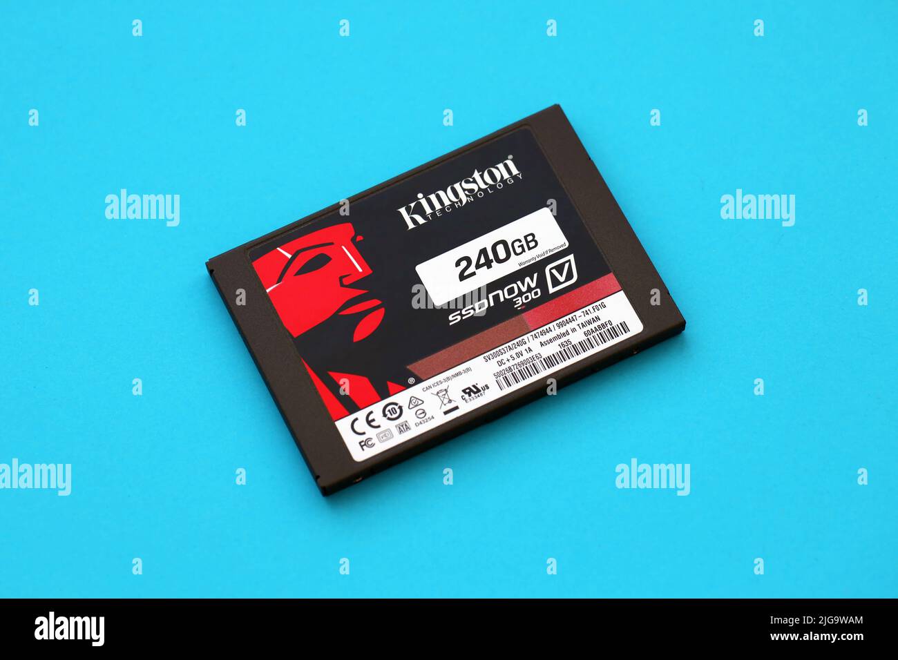 TERNOPIL, UKRAINE - JUNE 20, 2022: Kingston ssdNOW 300 SSD solid state  drive storage 240gb assembled in Taiwan under the Kingston Technology  Corporati Stock Photo - Alamy