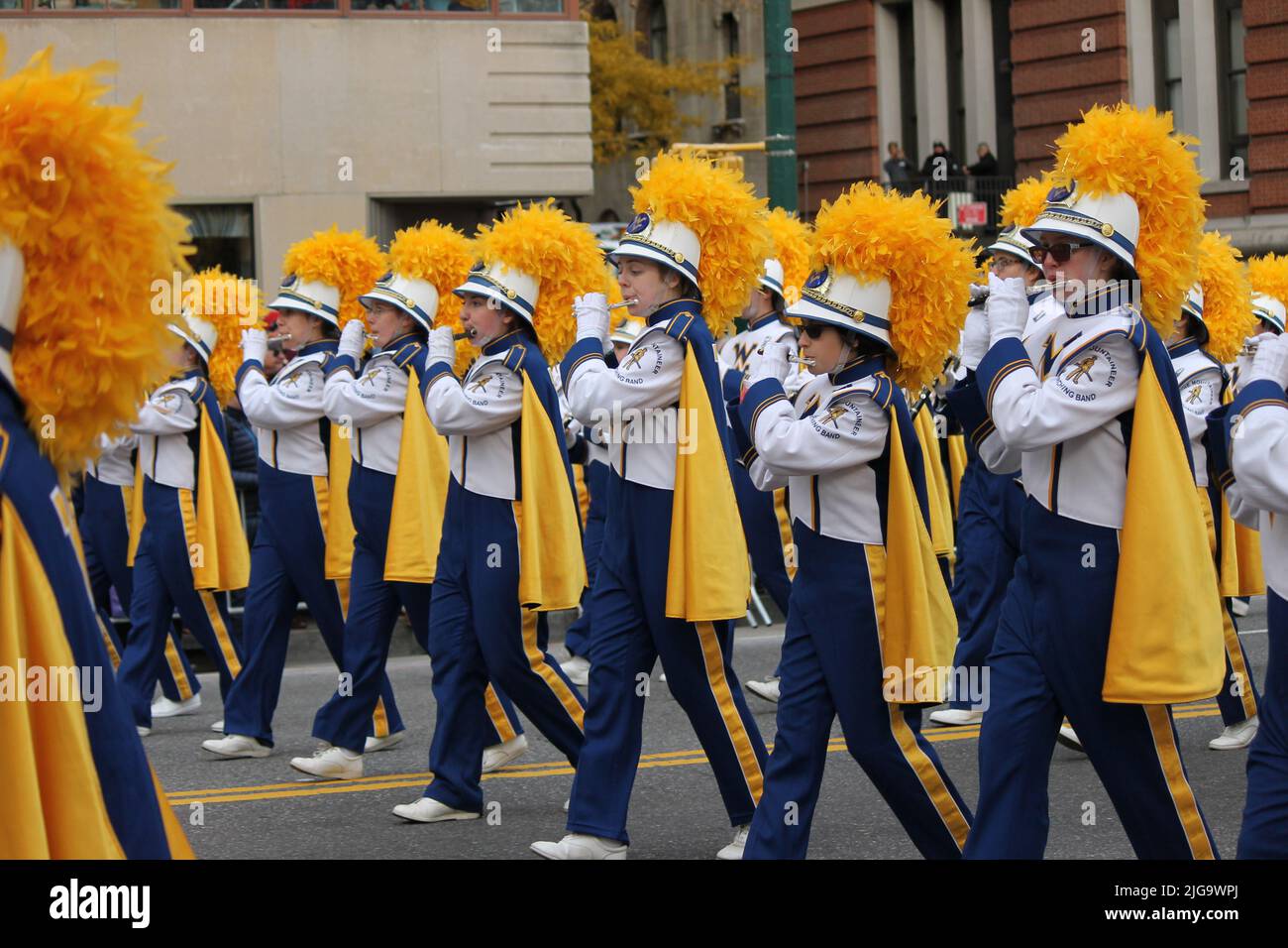 Performers at the Macy's Thanksgiving Day Parade, NYC, USA Stock Photo