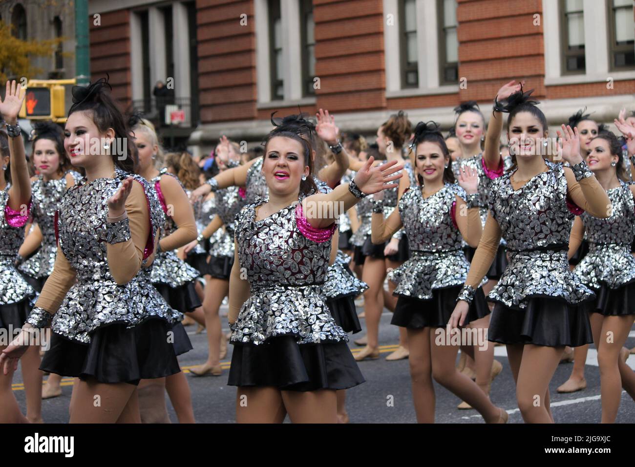 Performers at the Macy's Thanksgiving Day Parade, NYC, USA Stock Photo