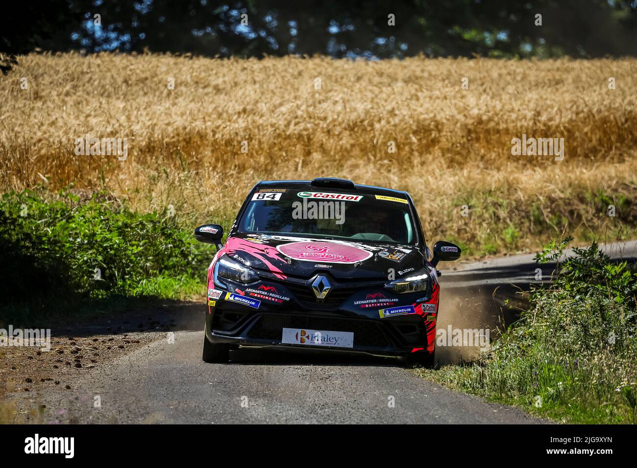 84 OLEA Charlotte, PAGES Cecile, Renault Clio RS Line, action during the Rallye Aveyron Rouergue Occitanie 2022, 5th round of the Championnat de France des Rallyes 2022, from July 7 to 9 in Rodez, France - Photo Gregory Lenormand / DPPI Stock Photo