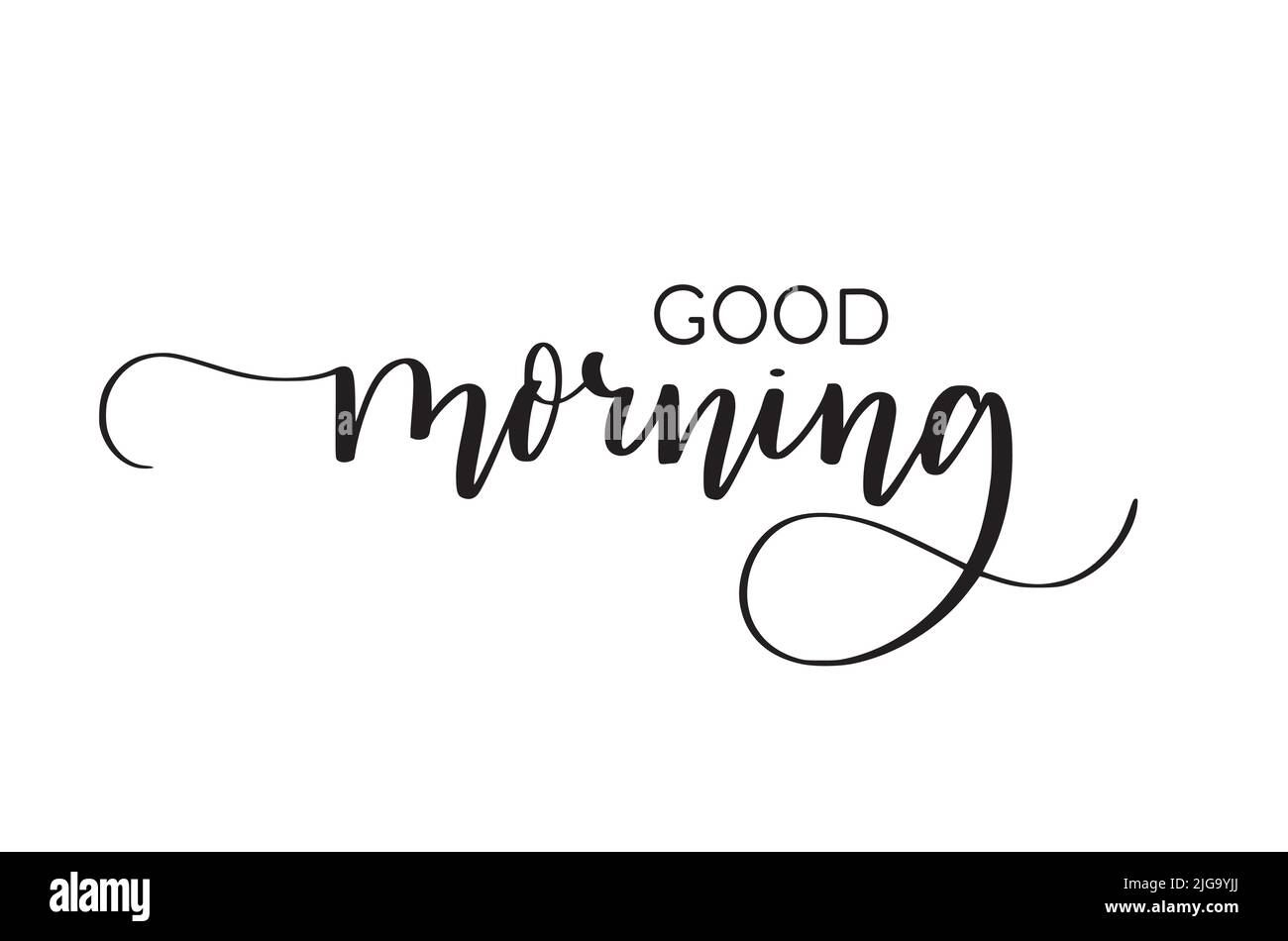 Good morning cute modern calligraphy word Stock Vector Image & Art - Alamy