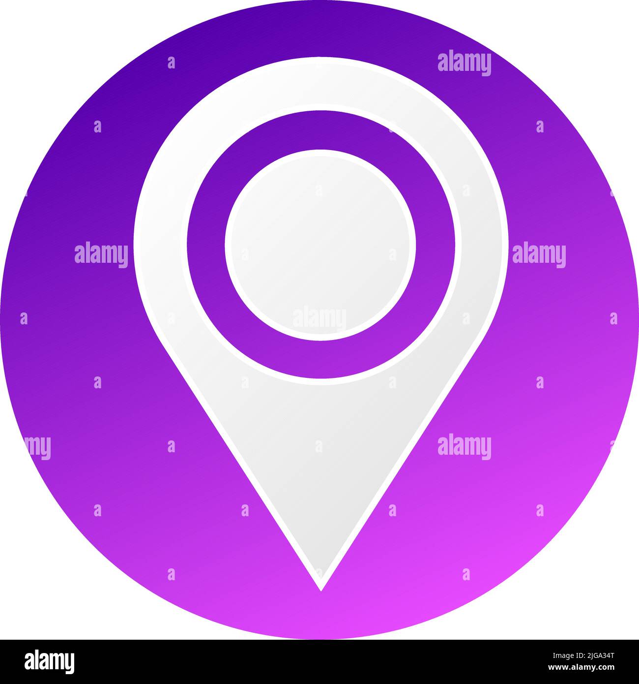 Map marker, map pin location, address icon vector illustration. Stock