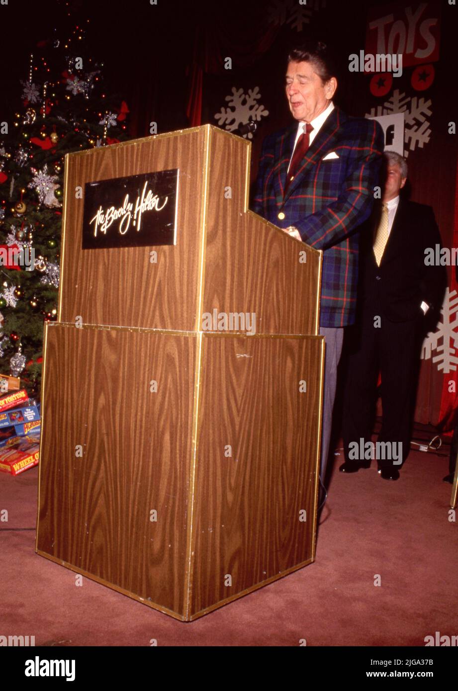 Ronald Reagan at Toys For Tots 1990 Credit: Ralph Dominguez/MediaPunch ...