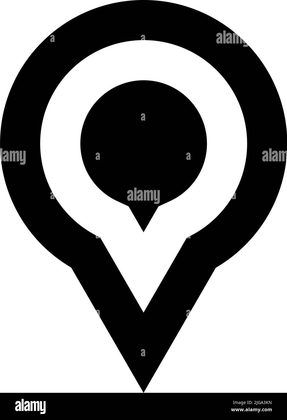 Map marker, map pin location, address icon vector illustration. Stock