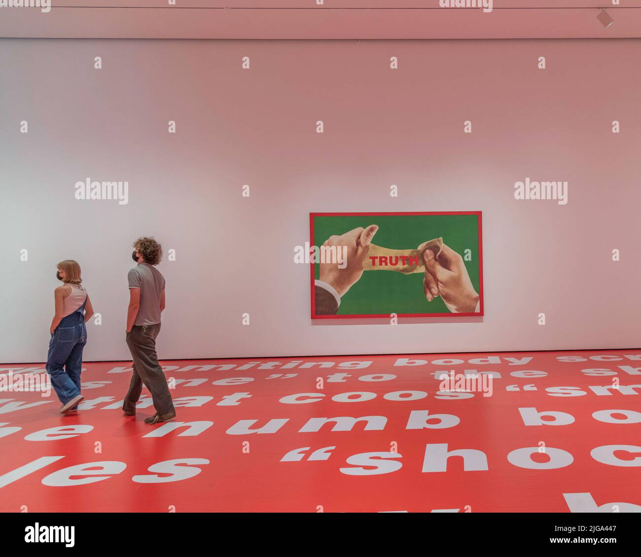 Los Angeles, CA, USA – July 8, 2022: The Barbara Kruger exhibit at LACMA museum in Los Angeles, CA. Stock Photo
