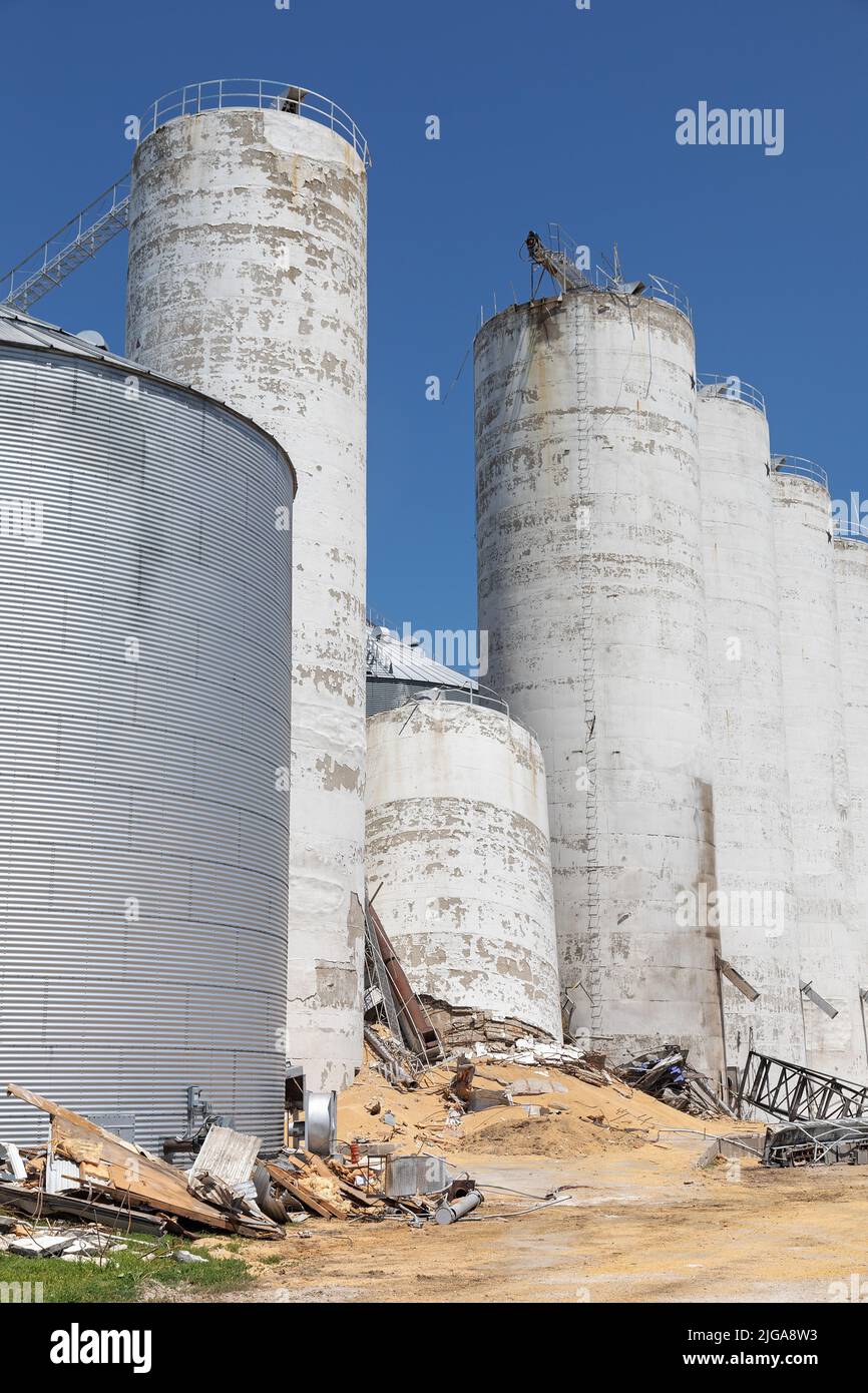 The Agriway grain elevator in Yarmouth, Iowa where a fatal grain bin