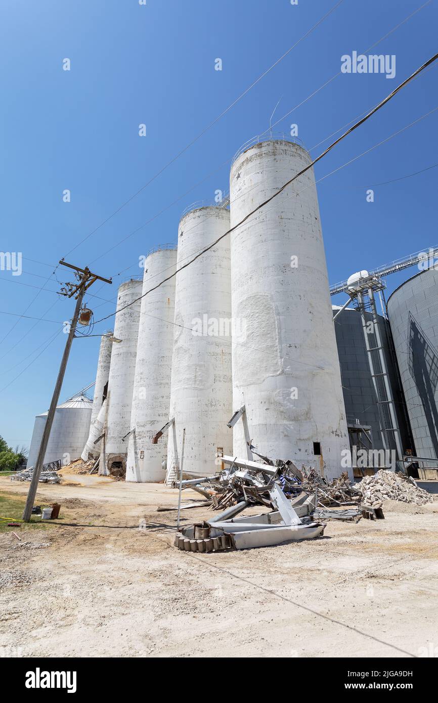The Agriway grain elevator in Yarmouth, Iowa where a fatal grain bin