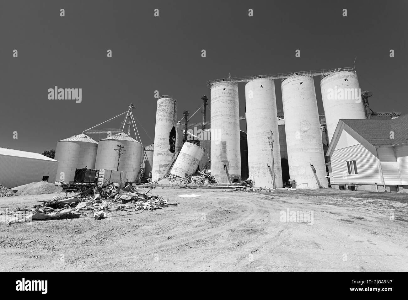 The Agriway grain elevator in Yarmouth, Iowa where a fatal grain bin