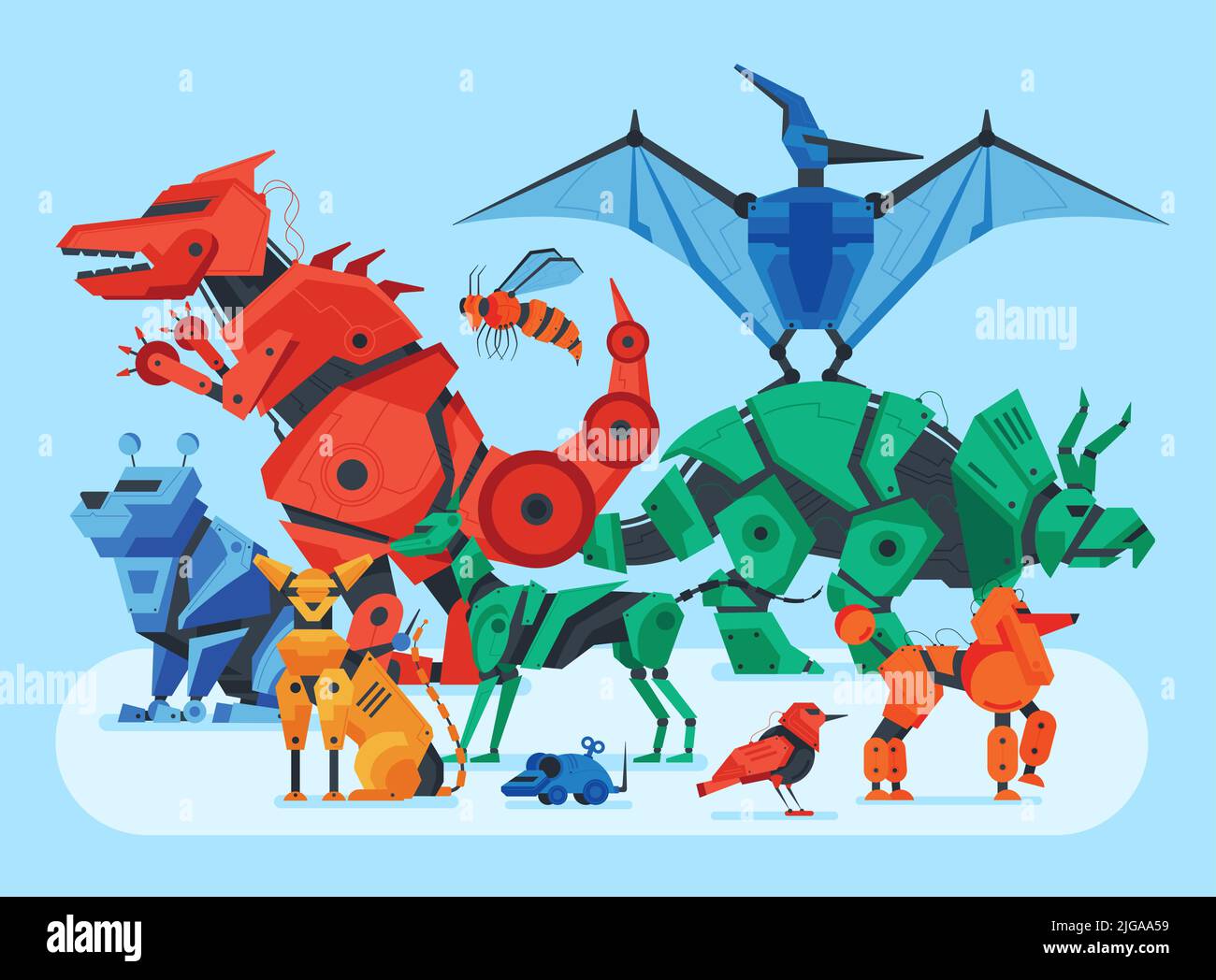 Steel bird character Stock Vector Images - Alamy