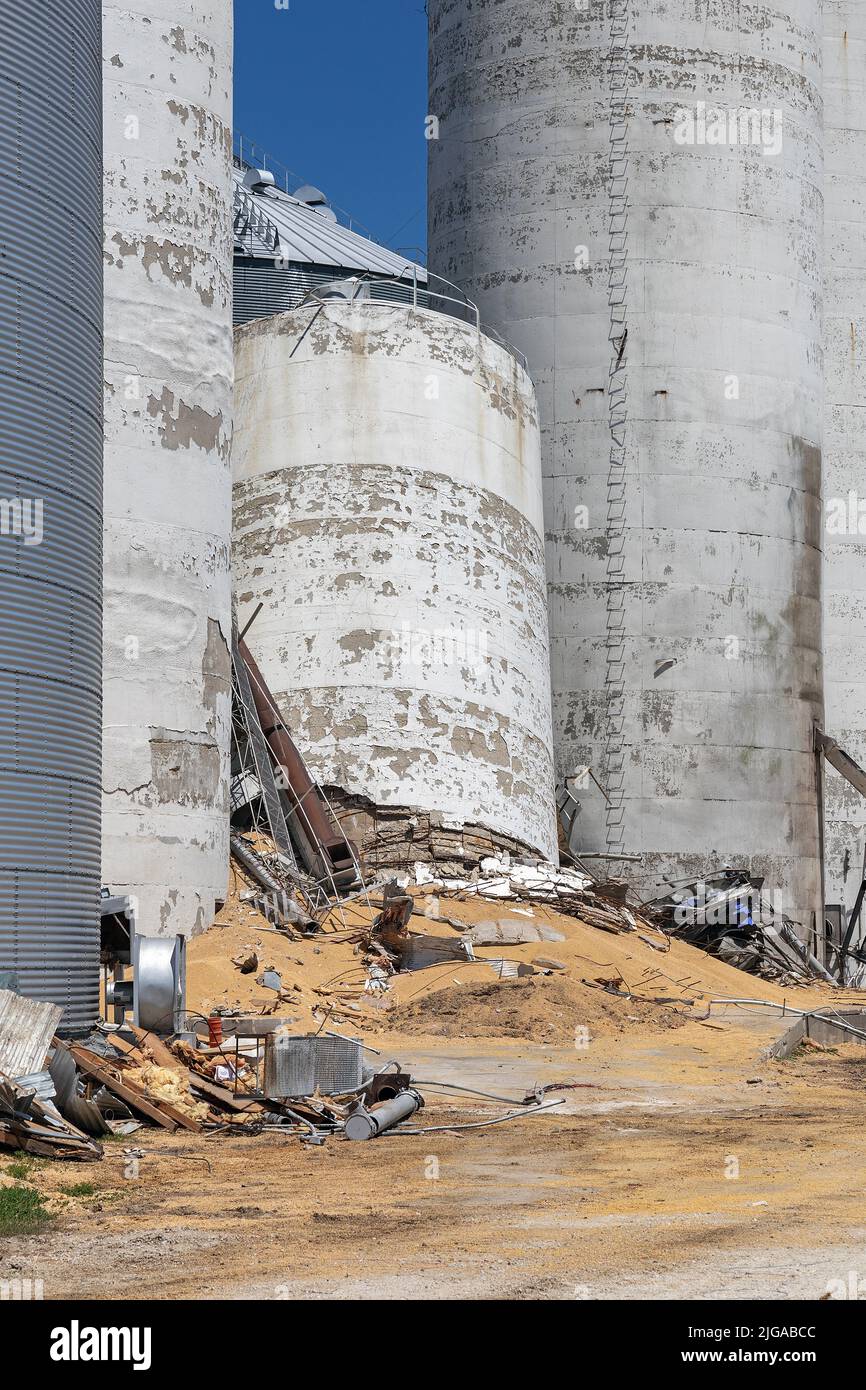 The Agriway grain elevator in Yarmouth, Iowa where a fatal grain bin