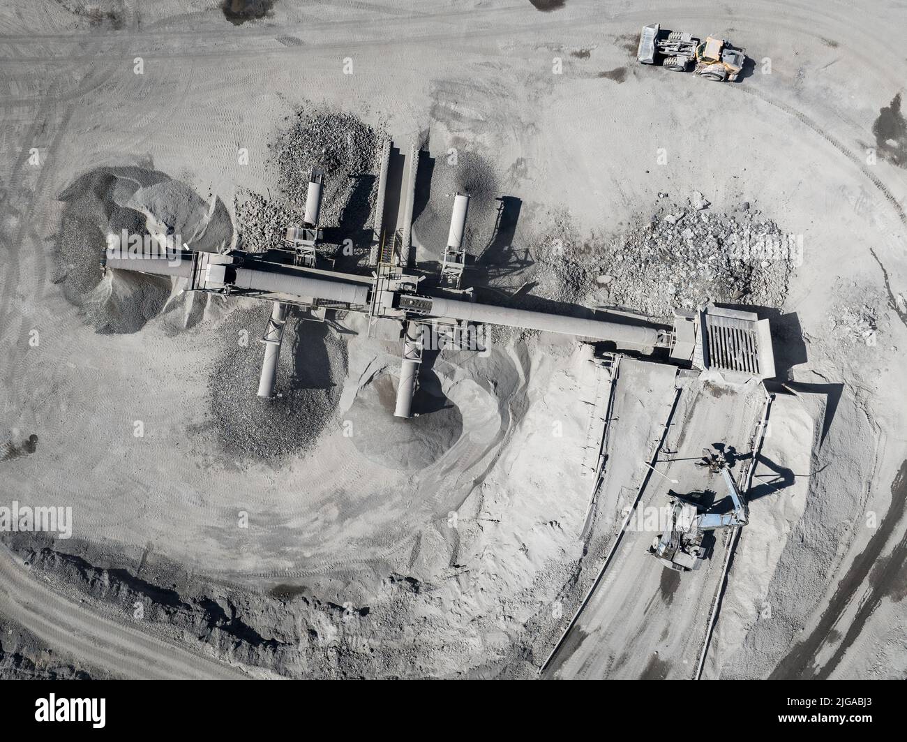 Mining Quarry with Special Heavy Equipment Open Pit Excavation ...