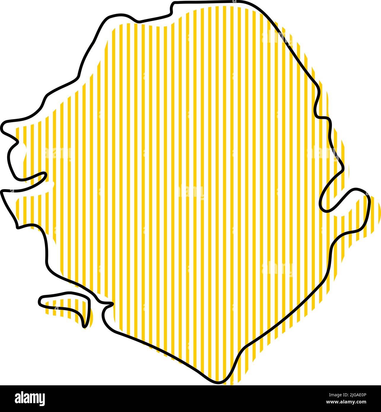 Sierra leone map outline Stock Vector Images - Alamy