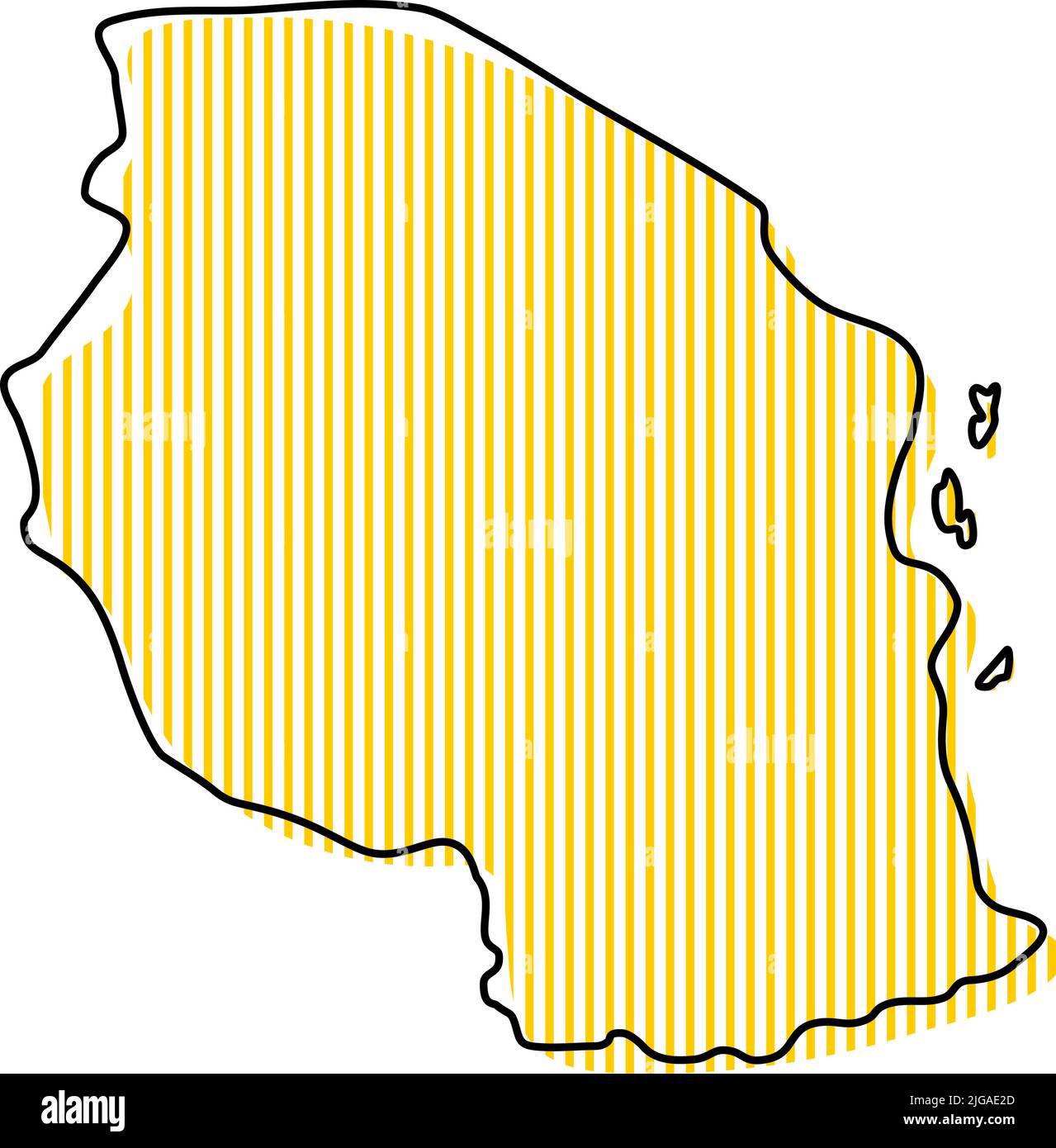 Stylized simple outline map of Tanzania icon Stock Vector Image & Art ...