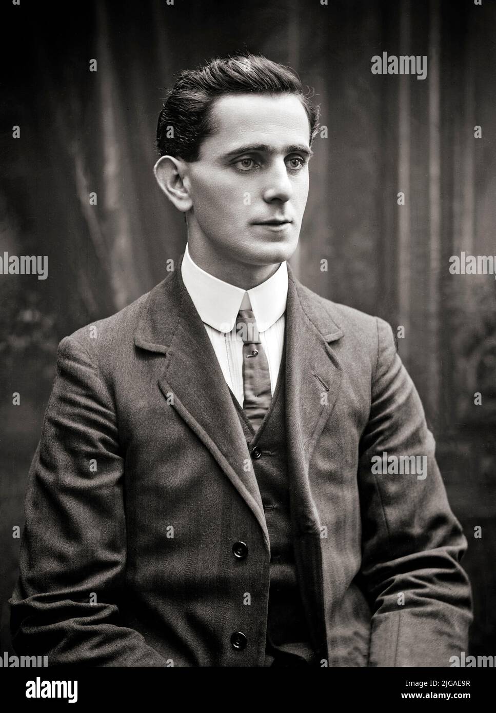 Seán Mac Diarmada (1883-1916), also known as Seán MacDermott, was an Irish republican political activist and revolutionary leader. He was one of the seven leaders of the Easter Rising of 1916, which he helped to organise as a member of the Military Committee of the Irish Republican Brotherhood (IRB) and was a signatory of the Proclamation of the Irish Republic. He was executed for his part in the Rising at age 33. Stock Photo