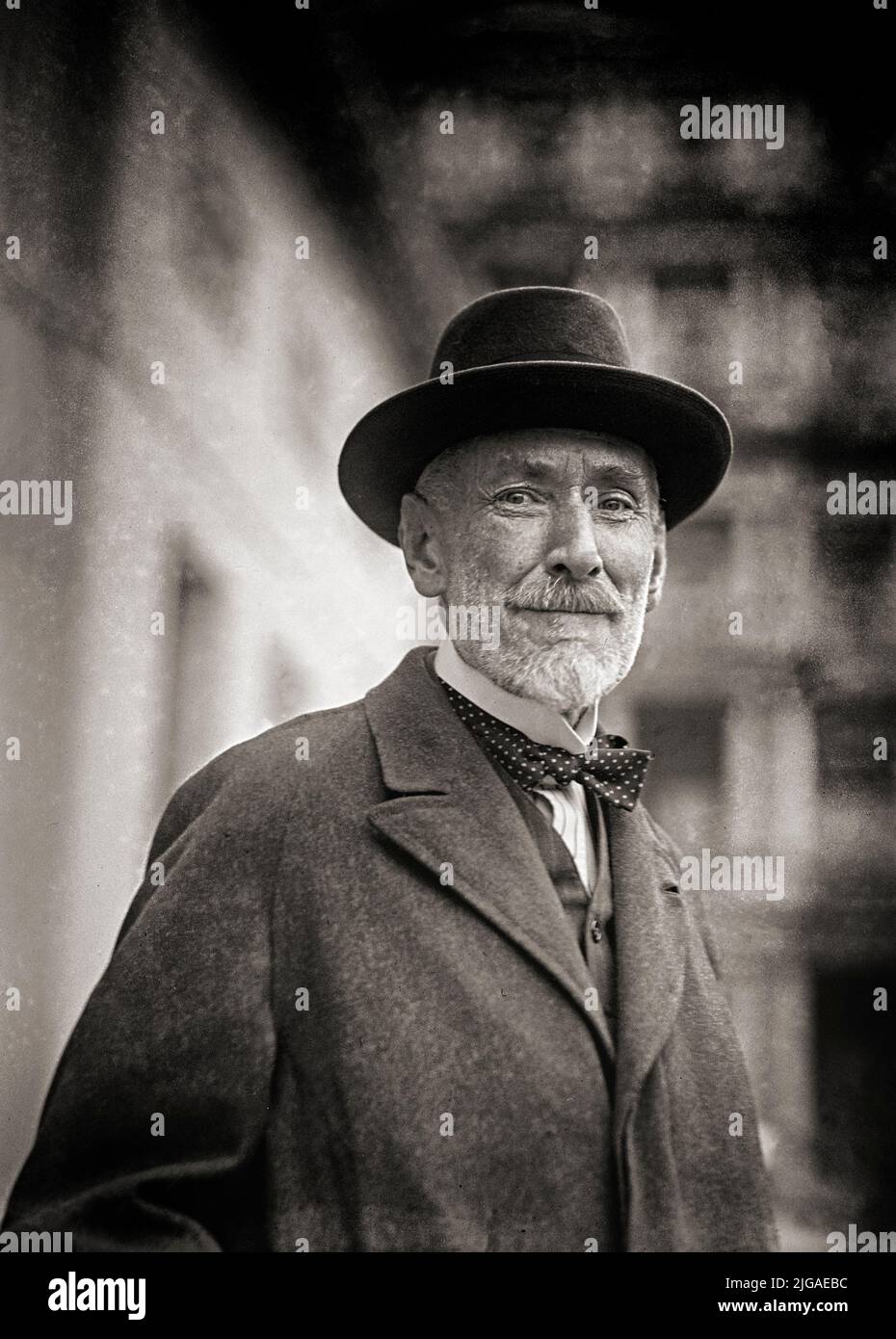 Sir Horace Plunkett (1854-1932), was an Anglo-Irish agricultural reformer, pioneer of agricultural cooperatives, Unionist MP, supporter of Home Rule, Irish Senator and author. An adherent of Home Rule, in 1919 he founded the Irish Dominion League, still aiming to keep Ireland united, and in 1922 he became a member of the first formation of Seanad Éireann, the upper chamber in the Parliament of the new Irish Free State. He has been described as a Christian socialist. Stock Photo