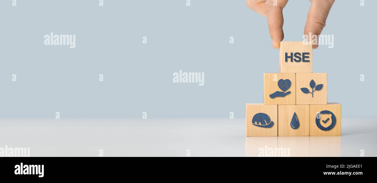 HSE Health Safety Environment concept. Environmental management, health