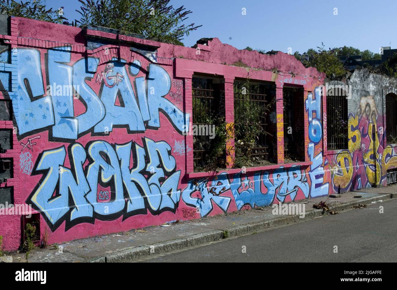 street art in nantes, france Stock Photo