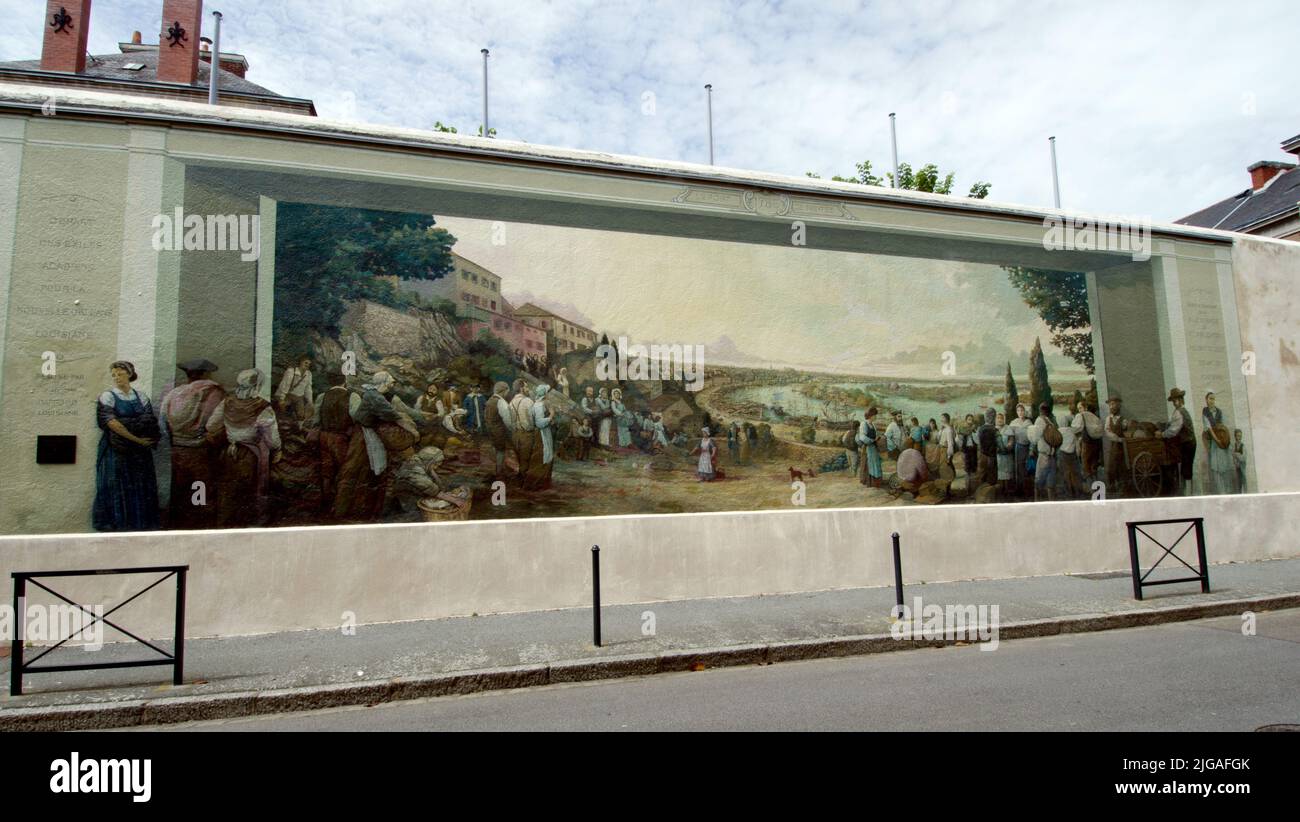 The Fresco of the Acadians in Nantes, france Stock Photo